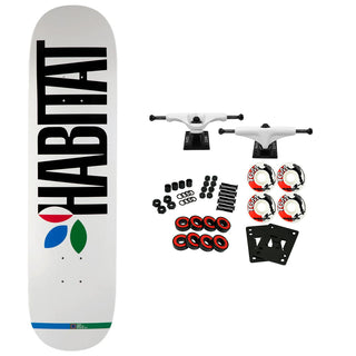 Habitat Skateboard Complete Apex Twin White 8.25" x 32.125"