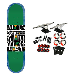 Habitat Skateboard Complete Artisan Apex Stacked Green 8.375" x 32.125"
