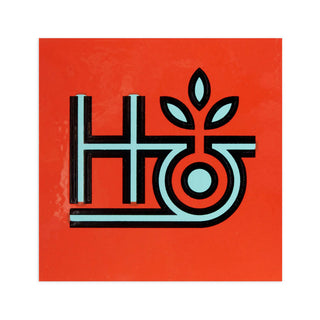 Habitat Skateboards Sticker Tri-Tone Red 3" x 3"