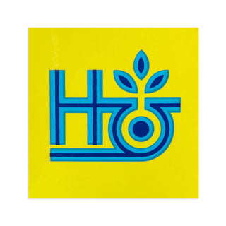 Habitat Skateboards Sticker Tri-Tone Yellow 3" x 3"