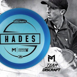 Discraft Disc Golf Paul McBeth Z Lite Hades Distance Driver 12/6/-3-2 Pink/Gold Holo 155-159g
