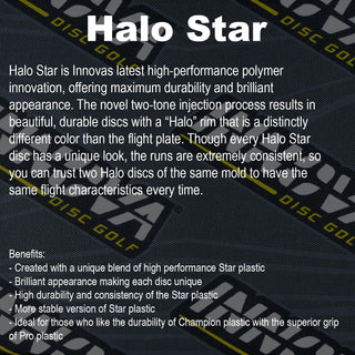 Innova Disc Golf Halo Star Gorgon Distance Driver 10/6/-2/1 Light Blue Yellow/Blue Shatter 170 grams
