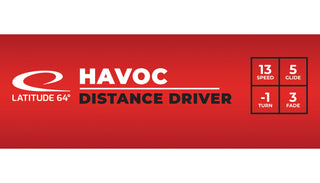 Latitude 64 Disc Golf Opto Havoc Distance Driver 13/5/-1/3 Pink Flake/Green 173 grams