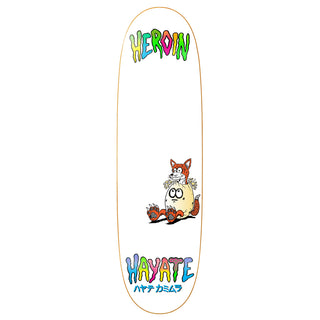 Heroin Skateboard Deck Hayate Fox Egg White 8.75" x 31.4"