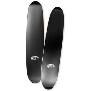 The Heated Wheel Skateboard Deck Team Polarizer Black 6" x 27.5" Retro Cruiser