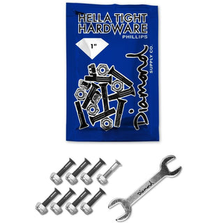 Diamond Supply Hella Tight Hardware and Wrench Combo Black 1" Phillips