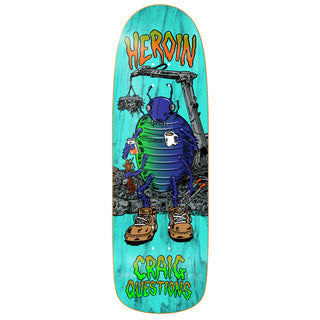 Heroin Skateboard Deck Craig Questions Bug 9.6" x 32.25"