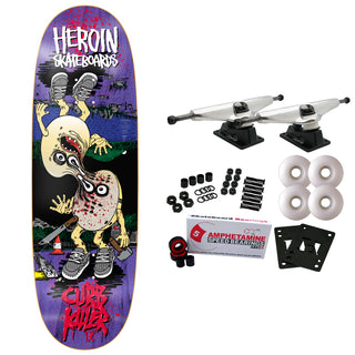 Heroin Skateboard Complete Curb Killer 9 Merged (Assorted) 10" x 32.5"