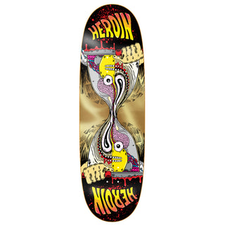 Heroin Skateboard Complete Merged Razoregg Gold 9.75" x 32.6"