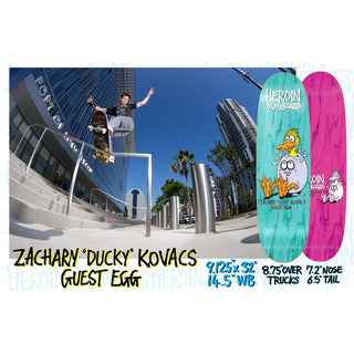 Heroin Skateboard Deck Ducky Guest Egg (Assorted) Assorted 9.125" x 32"