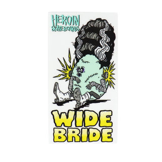 Heroin Skateboard Sticker Wide Bride Multi 3" x 5.5"