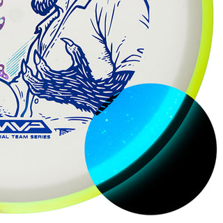 Axiom Disc Golf Particle Eclipse Hex Jeremy Koling 2025 Halloween SE Midrange 5/5/-1/1 Glow/Blue Aqua 176 grams