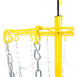 Hive Disc Golf Portable Practice Basket Cross Chains Yellow