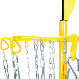 Hive Disc Golf Portable Practice Basket Double Chains Yellow