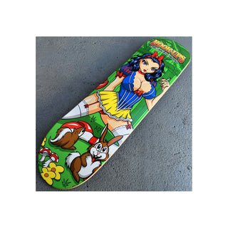 Hook Ups Skateboard Deck Snow White Green 8.5"