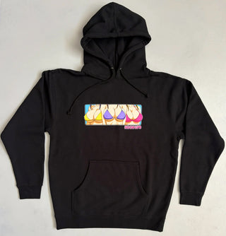 Hook Ups Skateboards Hoody 3 Girls Black