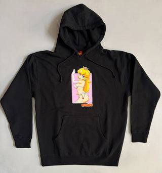 Hook Ups Skateboards Hoody Peach Black