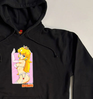 Hook Ups Skateboards Hoody Peach Black