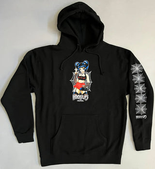 Hook Ups Skateboards Hoody Raven Black