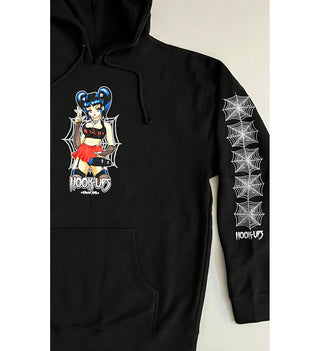 Hook Ups Skateboards Hoody Raven Black