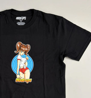 Hook Ups Skateboards Shirt Hitchiking Sakura Black