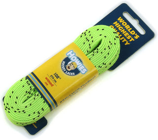 Howies Hockey Skate Laces Waxed Neon Lime Green 120" (Senior 10-12)