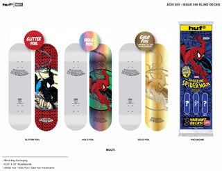 Huf Skateboard Deck Marvel Spider-Man Issue 300 Blind Bag 8.25" Limited Edition