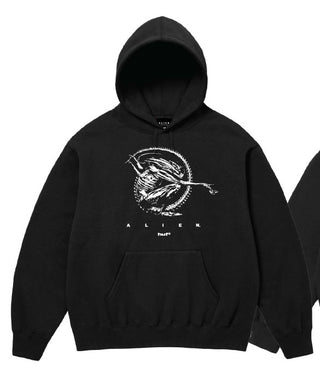 Huf X Aliens Hoodie Fossilized Pullover Size Black
