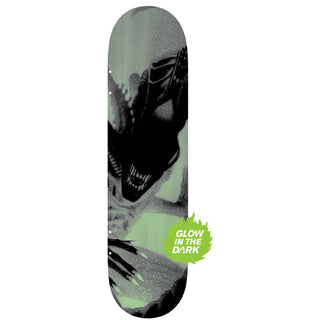Huf X Aliens Skateboard Deck Xenomorph Glow in the Dark 8.25"