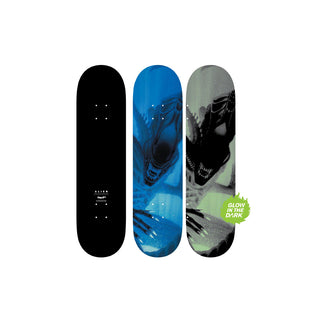 Huf X Aliens Skateboard Deck Xenomorph Glow in the Dark 8.25"