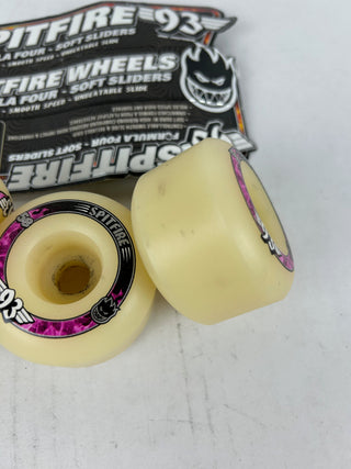 OPEN BOX Spitfire Skateboard Wheels 58mm F4 Soft Sliders 93A Radials Natural