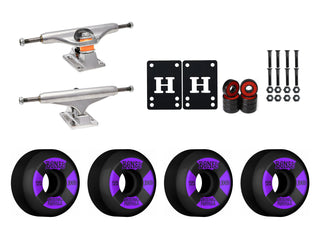 Independent Trucks 169 (9.125"), Bones 100's 55mm V5 #4 Black Wheels/Bearings/Hardware