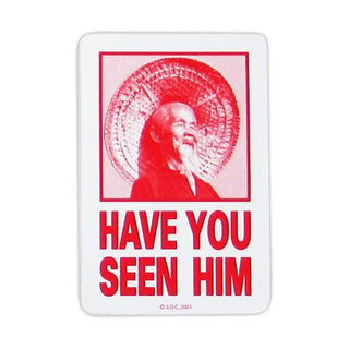 Powell Peralta Animal Chin HAVE YOU SEEN HIM Skateboard Sticker RED