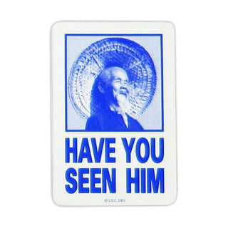 Powell Peralta Animal Chin HAVE YOU SEEN HIM Skateboard Sticker BLUE