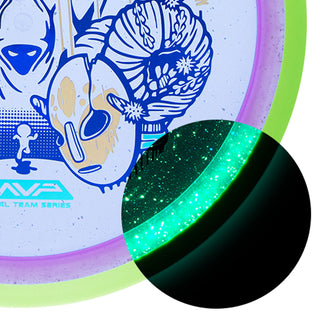 Axiom Disc Golf Particle Proton Insanity Silva Saarinen 2025 Halloween SE Distance Driver 9/5/-2/1.5 Dark Blue/Pink 174 grams