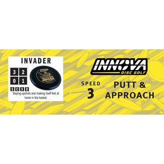 Innova Disc Golf DX Invader Putting Disc 3/2/0/1 White/Red 165 grams
