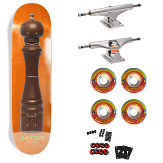 Jacuzzi Premium Skateboard with Indy Trucks, Triclops Wheels - 8.25" Caswell Berry Pepper Grinder