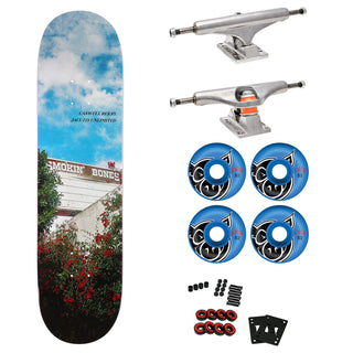 Jacuzzi Premium Skateboard with Indy Trucks, Pig Wheels - 8.5" Berry Smokin Bones