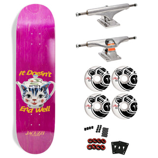 Jacuzzi Premium Skateboard with Indy Trucks, Pig Wheels - 8.125" Tea Pot
