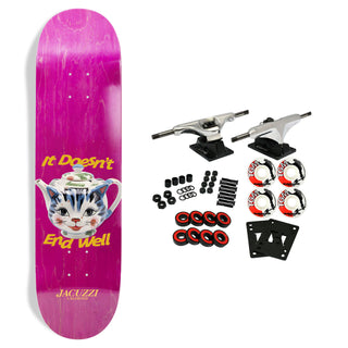 Jacuzzi Skateboard Complete Tea Pot Pink 8.5" x 31.5"
