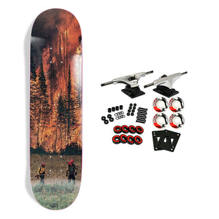 Jacuzzi Skateboard Complete John Dilo Fire Wheel Wells Orange 8.25" x 32.3"
