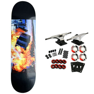 JK Industries Skateboard Complete Destruction Van Black 8.5" Hook Ups
