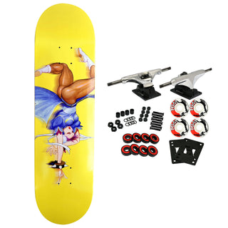JK Industries Skateboard Complete Spinning Bird Kick 8.5" (Hook Ups)