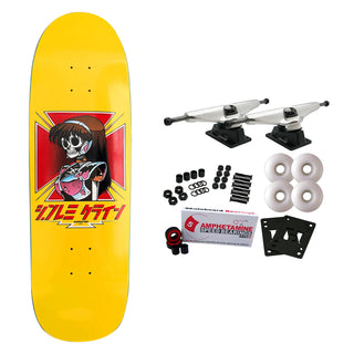 JK Industries Skateboard Complete Dream Hawk Yellow 9.5" x 31.75" Hook Ups