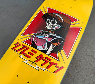 JK Industries Skateboard Complete Dream Hawk Yellow 9.5" x 31.75" Hook Ups