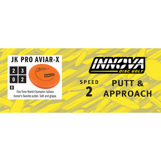 Innova Disc Golf Pro JK Aviar Putting Disc 2/3/0/2 Pink/Yellow 169 grams