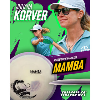 Innova Disc Golf Star Team Tour Series Juliana Korver Proto Glow Halo Star Mamba 11/6/-5/1 Lavender Blend/Black 166 grams