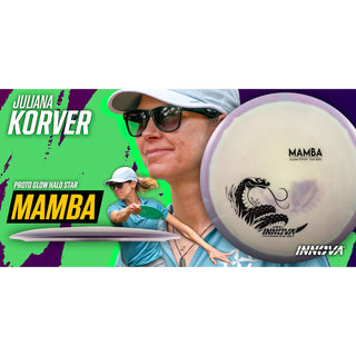 Innova Disc Golf Star Team Tour Series Juliana Korver Proto Glow Halo Star Mamba 11/6/-5/1 Lavender Blend/Blue 165 grams