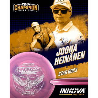 Innova Disc Golf Team Champion Series Joona Heinanen Star Roc3 5/4/0/3 Orange Swirl/Green 180 grams