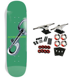 Jacuzzi Skateboard Complete Carabiner Jet Ski Green 8.75" x 31.5"
